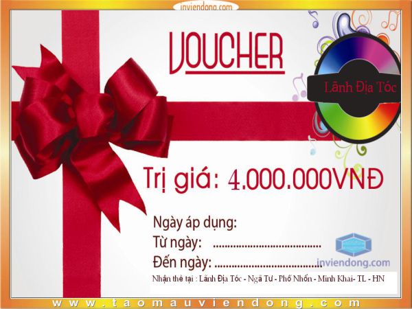 In voucher giảm giá